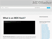 Tablet Screenshot of md5hashers.com